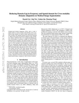 Reducing Domain Gap in Frequency and Spatial domain for Cross-modality
  Domain Adaptation on Medical Image Segmentation