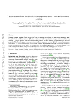 Software Simulation and Visualization of Quantum Multi-Drone
  Reinforcement Learning