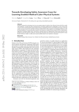Towards Developing Safety Assurance Cases for Learning-Enabled Medical
  Cyber-Physical Systems