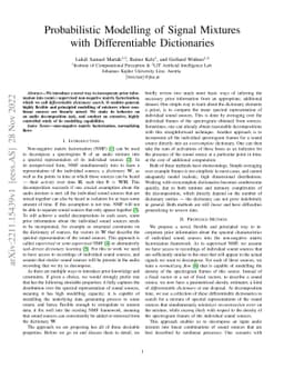 Probabilistic Modelling of Signal Mixtures with Differentiable
  Dictionaries