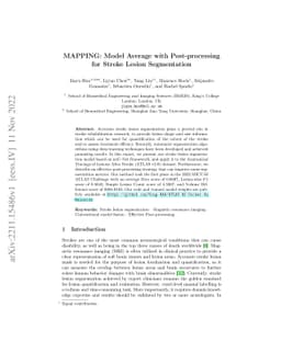 MAPPING: Model Average with Post-processing for Stroke Lesion
  Segmentation