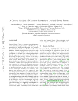 A Critical Analysis of Classifier Selection in Learned Bloom Filters
