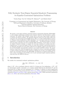 Fully Stochastic Trust-Region Sequential Quadratic Programming for
  Equality-Constrained Optimization Problems