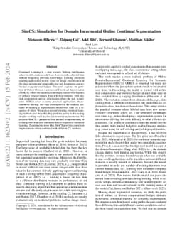 SimCS: Simulation for Domain Incremental Online Continual Segmentation