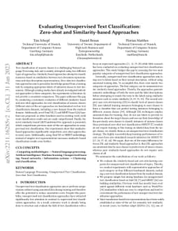 Evaluating Unsupervised Text Classification: Zero-shot and
  Similarity-based Approaches