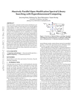 Massively Parallel Open Modification Spectral Library Searching with
  Hyperdimensional Computing