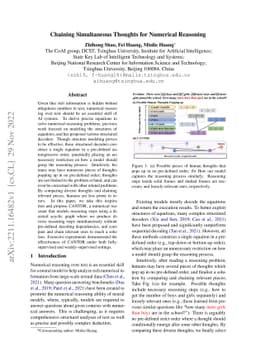 Chaining Simultaneous Thoughts for Numerical Reasoning