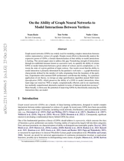 On the Ability of Graph Neural Networks to Model Interactions Between
  Vertices