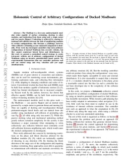 Holonomic Control of Arbitrary Configurations of Docked Modboats