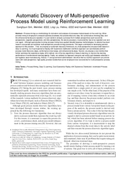 Automatic Discovery of Multi-perspective Process Model using
  Reinforcement Learning