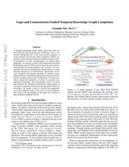 Logic and Commonsense-Guided Temporal Knowledge Graph Completion
