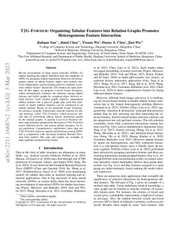T2G-Former: Organizing Tabular Features into Relation Graphs Promotes
  Heterogeneous Feature Interaction