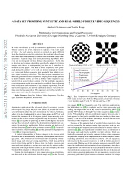 A data set providing synthetic and real-world fisheye video sequences