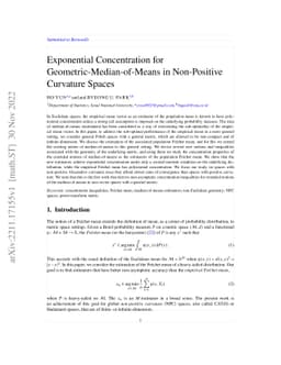 Exponential Concentration for Geometric-Median-of-Means in Non-Positive
  Curvature Spaces