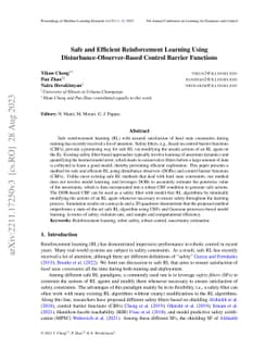 Safe and Efficient Reinforcement Learning Using
  Disturbance-Observer-Based Control Barrier Functions