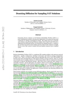 Denoising Diffusion for Sampling SAT Solutions