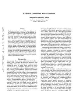 Evidential Conditional Neural Processes