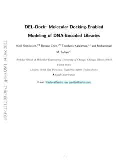 DEL-Dock: Molecular Docking-Enabled Modeling of DNA-Encoded Libraries