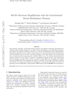 ResNet Structure Simplification with the Convolutional Kernel Redundancy
  Measure
