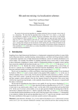 Hit-and-run mixing via localization schemes