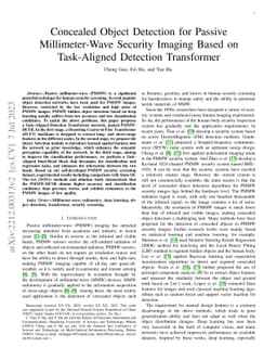 Concealed Object Detection for Passive Millimeter-Wave Security Imaging
  Based on Task-Aligned Detection Transformer