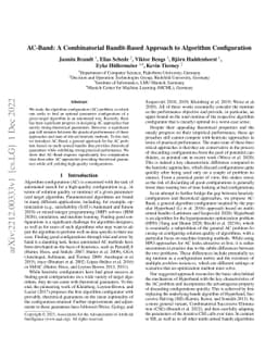 AC-Band: A Combinatorial Bandit-Based Approach to Algorithm
  Configuration