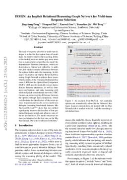 IRRGN: An Implicit Relational Reasoning Graph Network for Multi-turn
  Response Selection