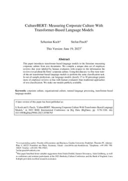CultureBERT: Measuring Corporate Culture With Transformer-Based Language
  Models
