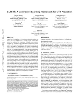 CL4CTR: A Contrastive Learning Framework for CTR Prediction