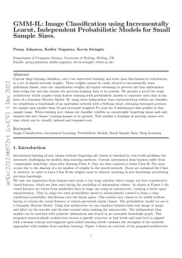 GMM-IL: Image Classification using Incrementally Learnt, Independent
  Probabilistic Models for Small Sample Sizes