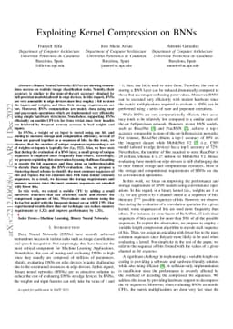 Exploiting Kernel Compression on BNNs