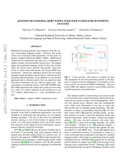 Adapted Multimodal BERT with Layer-wise Fusion for Sentiment Analysis