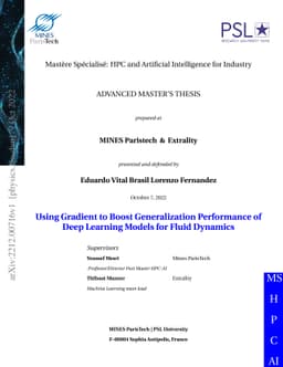 Using Gradient to Boost the Generalization Performance of Deep Learning
  Models for Fluid Dynamics