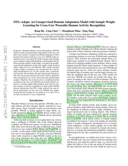 SWL-Adapt: An Unsupervised Domain Adaptation Model with Sample Weight
  Learning for Cross-User Wearable Human Activity Recognition