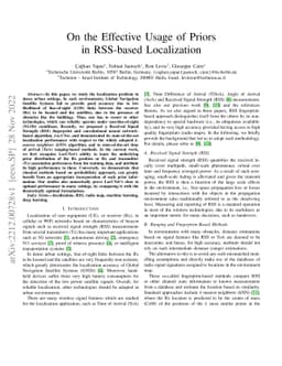 On the Effective Usage of Priors in RSS-based Localization