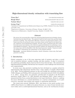 High-dimensional density estimation with tensorizing flow
