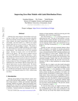 Improving Zero-Shot Models with Label Distribution Priors