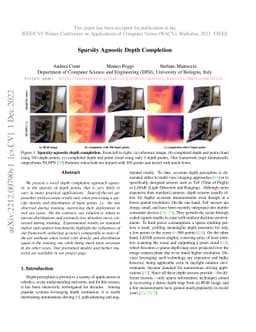 Sparsity Agnostic Depth Completion
