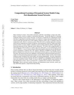 Compositional Learning of Dynamical System Models Using Port-Hamiltonian
  Neural Networks