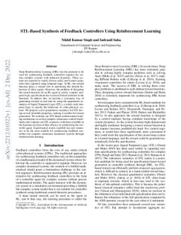 STL-Based Synthesis of Feedback Controllers Using Reinforcement Learning