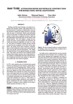 Sonus Texere! Automated Dense Soundtrack Construction for Books using
  Movie Adaptations