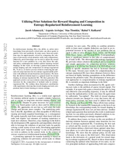 Utilizing Prior Solutions for Reward Shaping and Composition in
  Entropy-Regularized Reinforcement Learning
