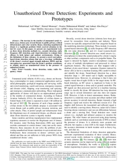 Unauthorized Drone Detection: Experiments and Prototypes