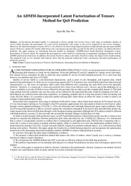 An ADMM-Incorporated Latent Factorization of Tensors Method for QoS
  Prediction