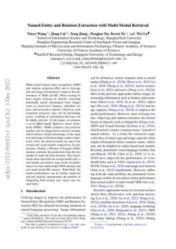 Named Entity and Relation Extraction with Multi-Modal Retrieval