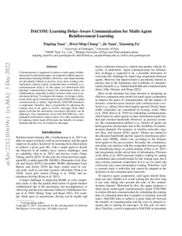 DACOM: Learning Delay-Aware Communication for Multi-Agent Reinforcement
  Learning