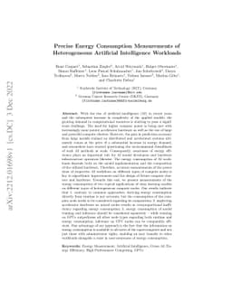 Precise Energy Consumption Measurements of Heterogeneous Artificial
  Intelligence Workloads