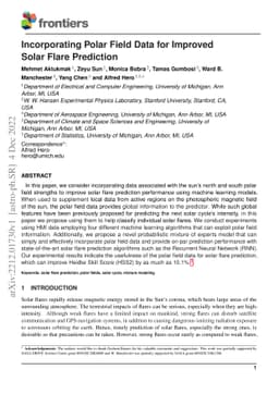 Incorporating Polar Field Data for Improved Solar Flare Prediction