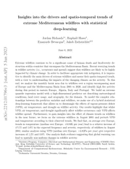 Insights into the drivers and spatio-temporal trends of extreme
  Mediterranean wildfires with statistical deep-learning