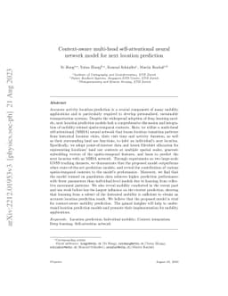 Context-aware multi-head self-attentional neural network model for next
  location prediction